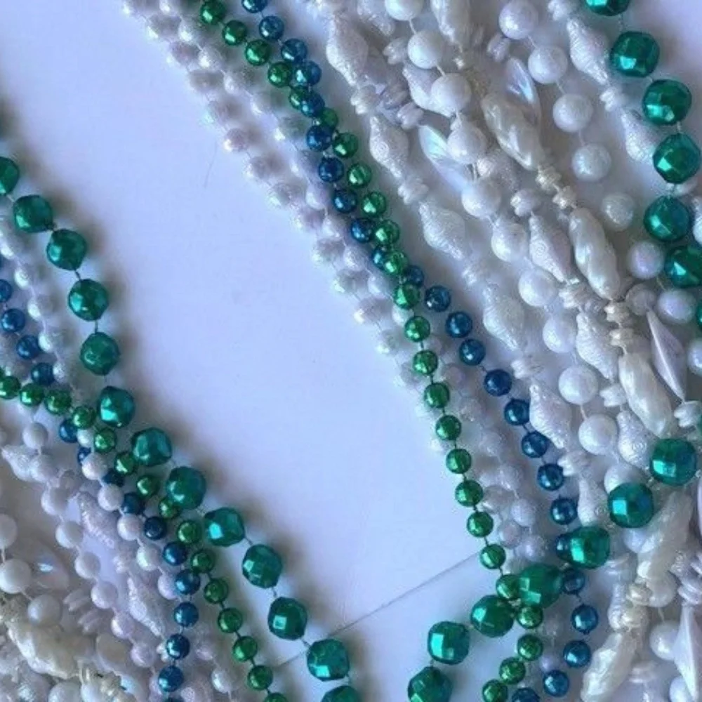St Patrick's Day throw beads 13 strands 1 Owner Parade Party Vintage
